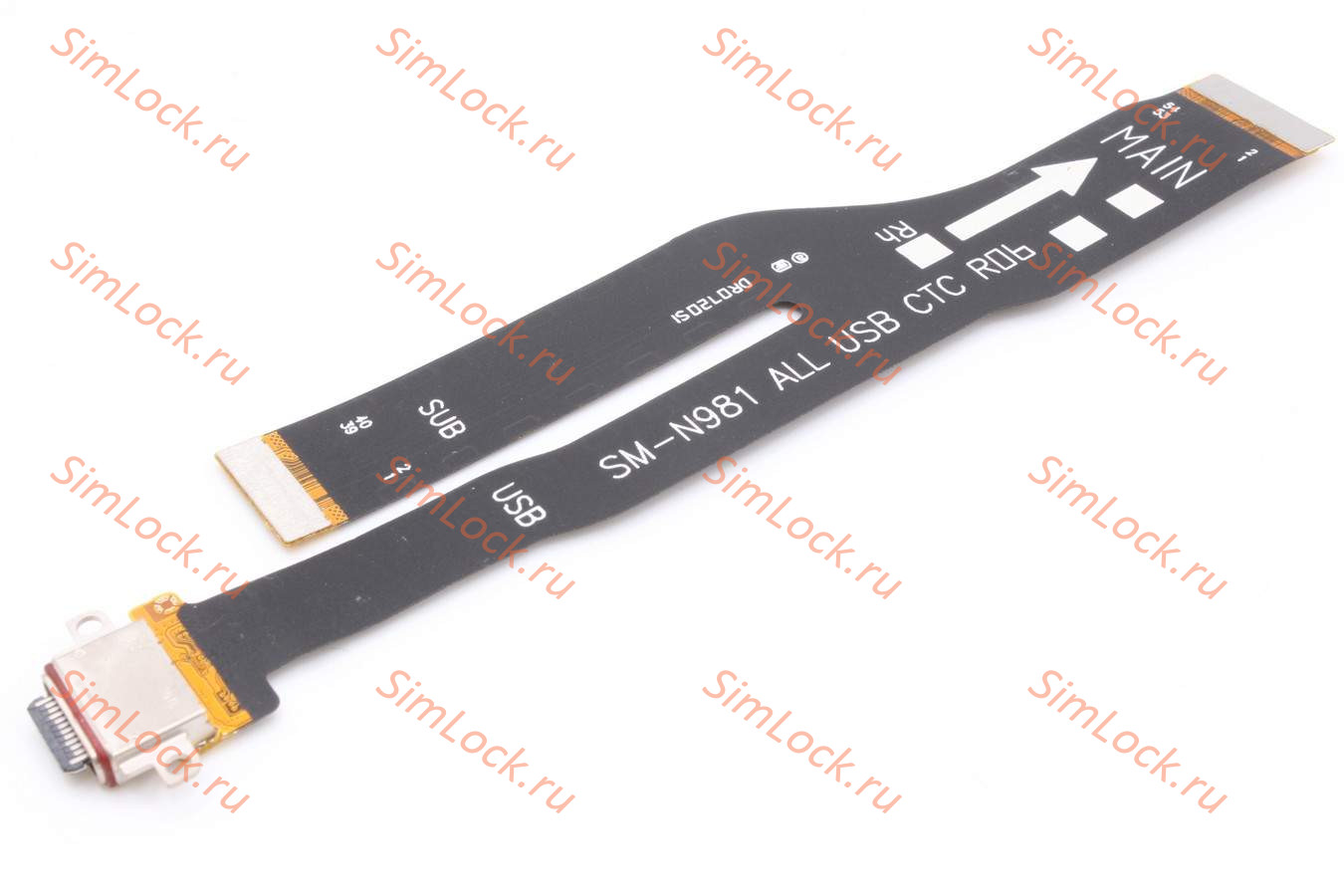 Нижняя плата (шлейф) Samsung N980F, N981F Galaxy Note 20 с разъемом зарядки, К-1
