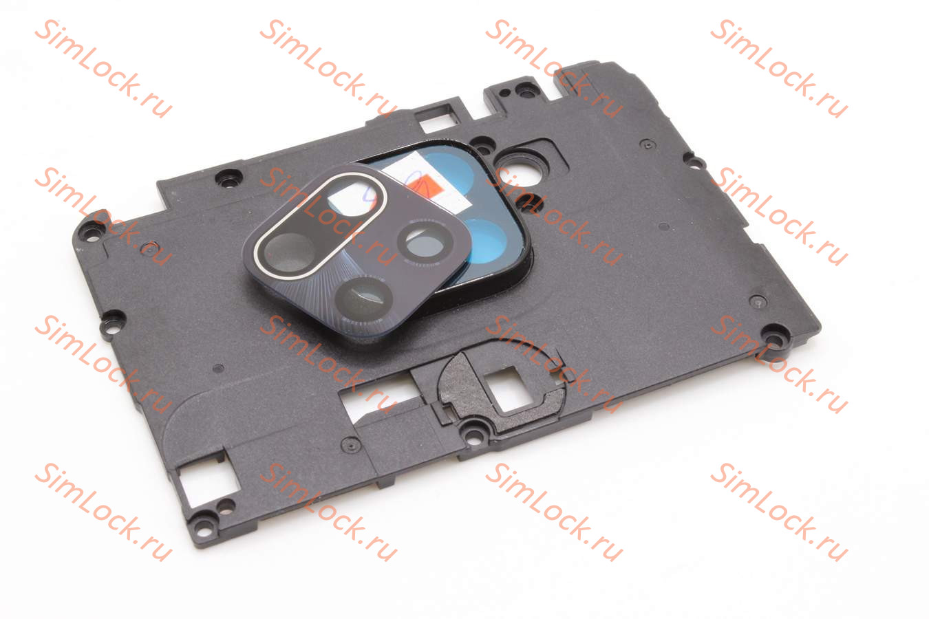 Стекло камеры Xiaomi Redmi Note 9 с черной рамкой