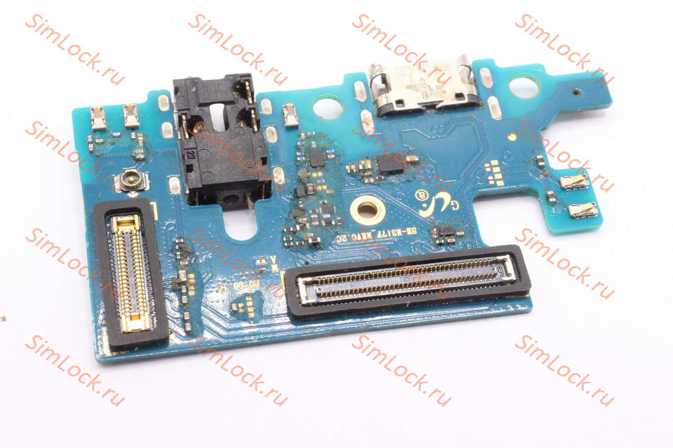 Нижняя плата (шлейф) Samsung M317 Galaxy M31s с разъемом зарядки, оригинал, с разбора