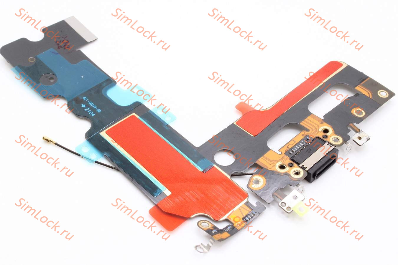 Шлейф iPhone 7+ Plus с разъемом зарядки, черный, К-3