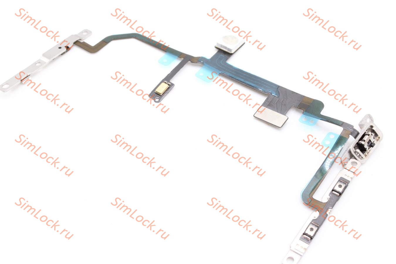 Шлейф iPhone 8+ Plus с кнопками включения и громкости, микрофоном и вспышкой, К-1