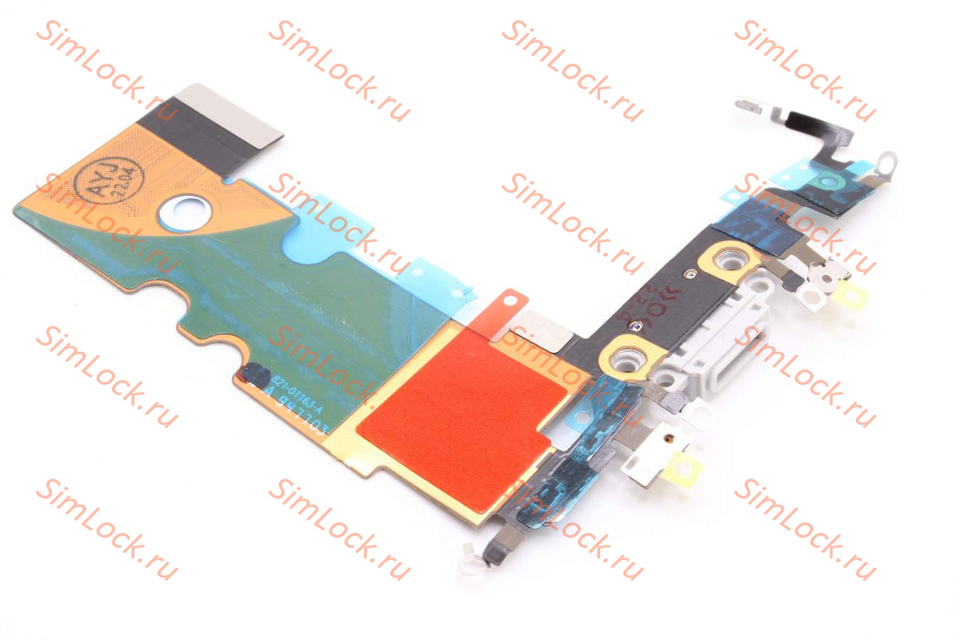 Шлейф iPhone 8, SE 2020 с разъемом зарядки, белый, К-1