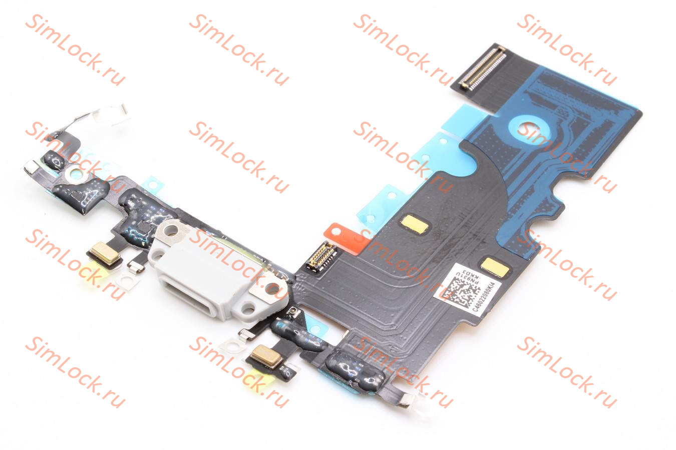 Шлейф iPhone 8, SE 2020 с разъемом зарядки, белый, К-1