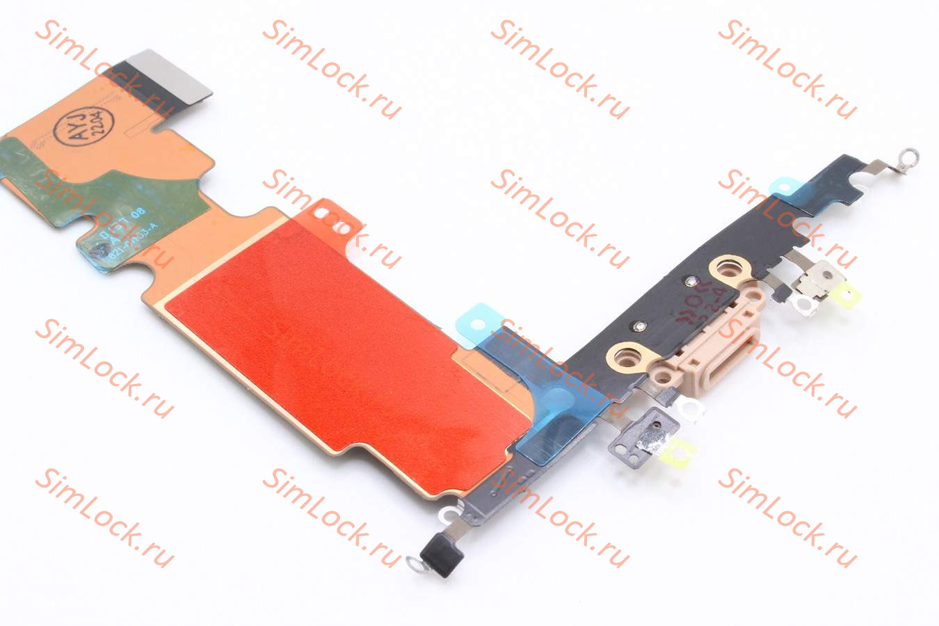 Шлейф iPhone 8+ Plus с разъемом зарядки, золото, К-1