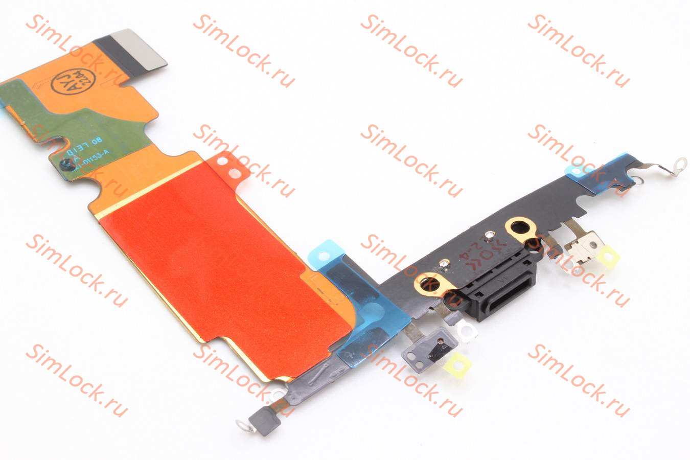 Шлейф iPhone 8+ Plus с разъемом зарядки, черный, К-1