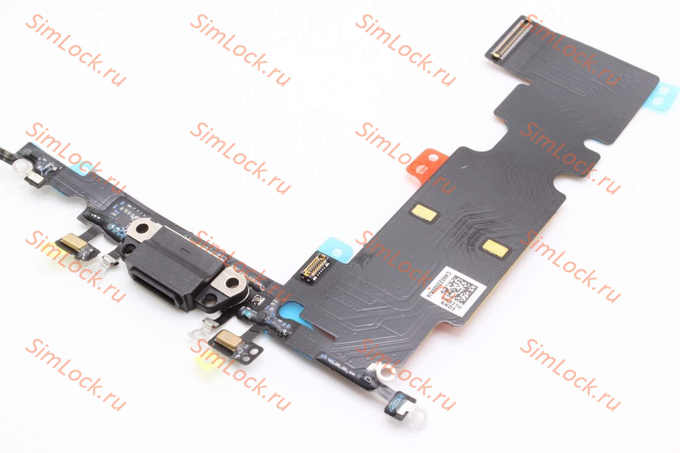 Шлейф iPhone 8+ Plus с разъемом зарядки, черный, К-1