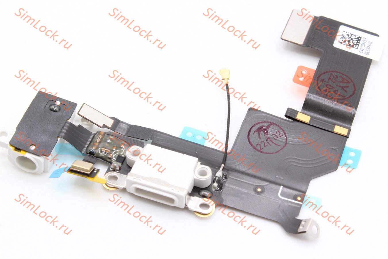 Шлейф iPhone SE с разъемом зарядки, белый, К-2