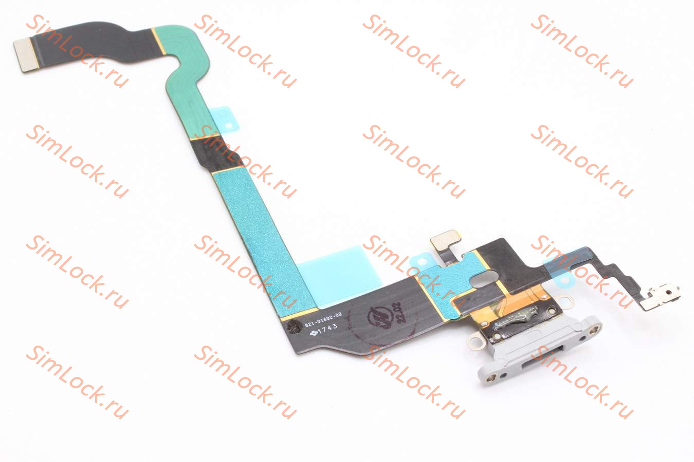 Шлейф iPhone X с разъемом зарядки, белый, К-1