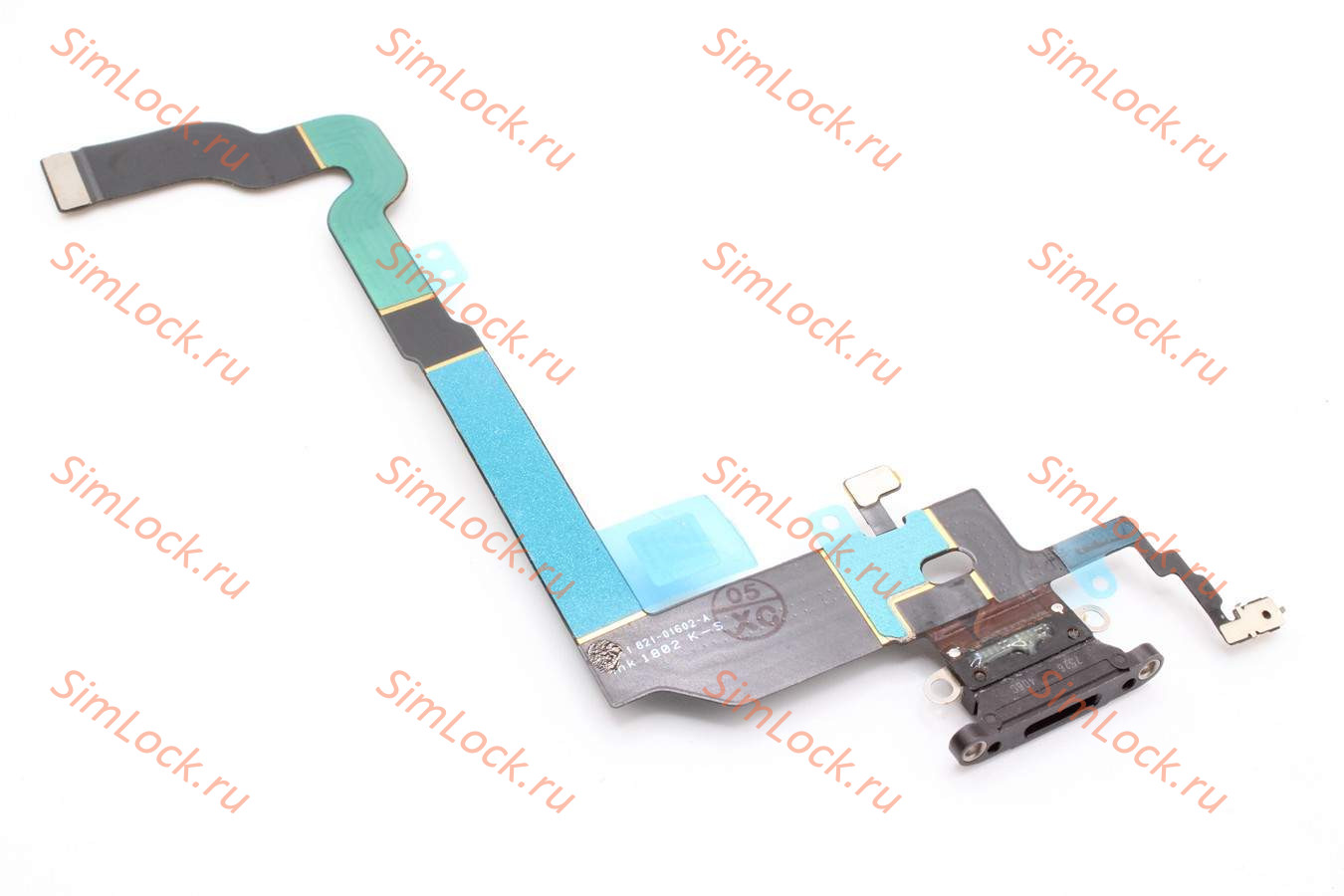 Шлейф iPhone X с разъемом зарядки, черный, К-1