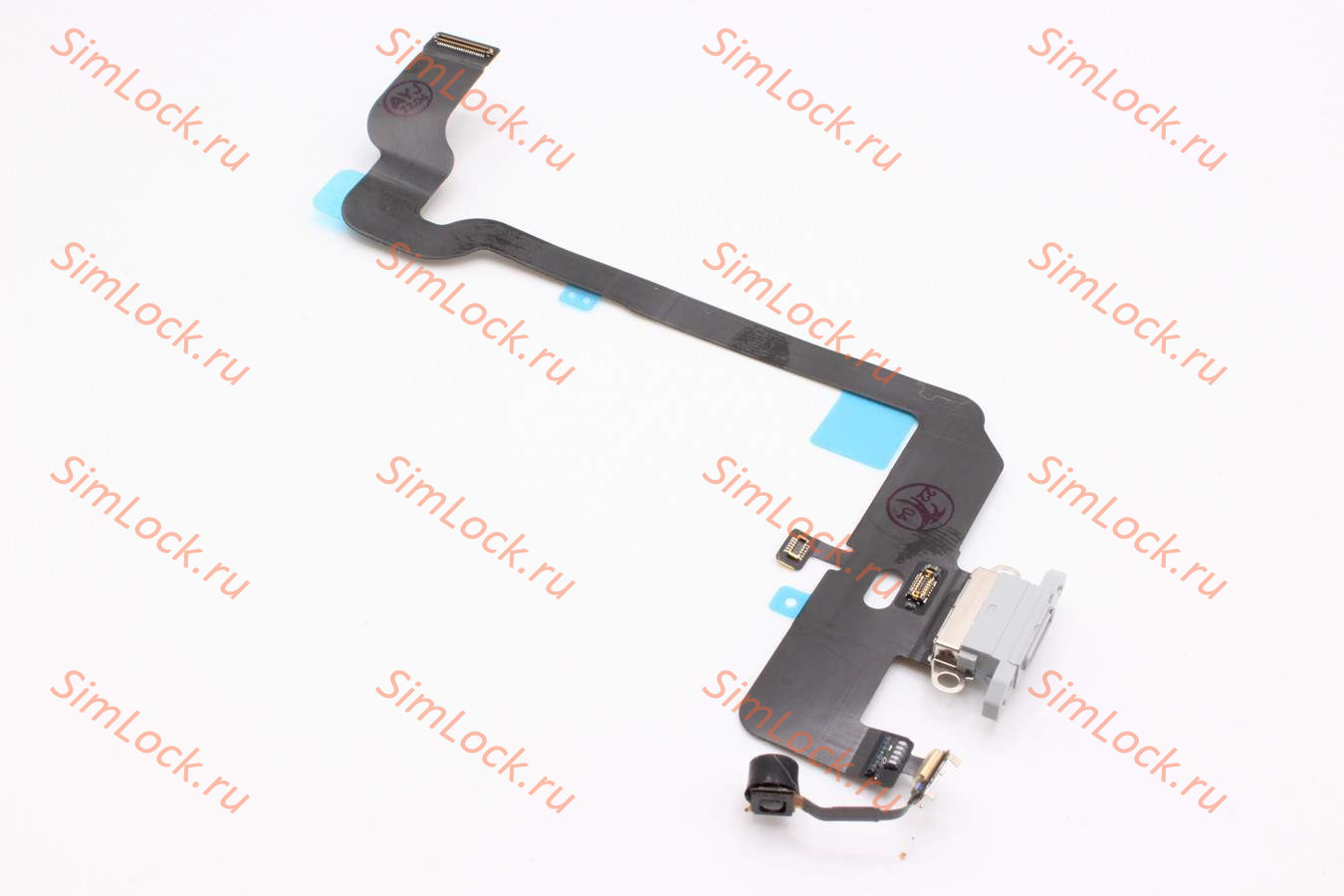 Шлейф iPhone XS с разъемом зарядки, белый, К-1