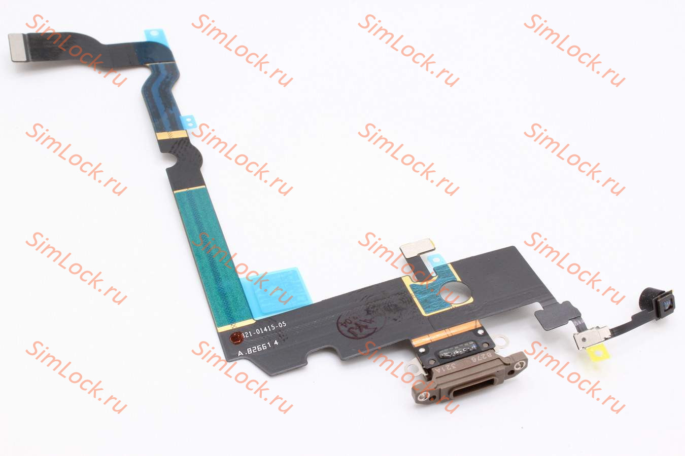 Шлейф iPhone XS Max с разъемом зарядки, золото, К-2