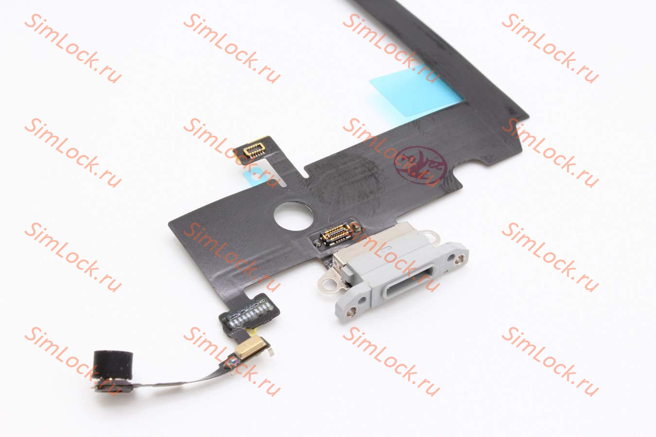 Шлейф iPhone XS Max с разъемом зарядки, белый, К-2