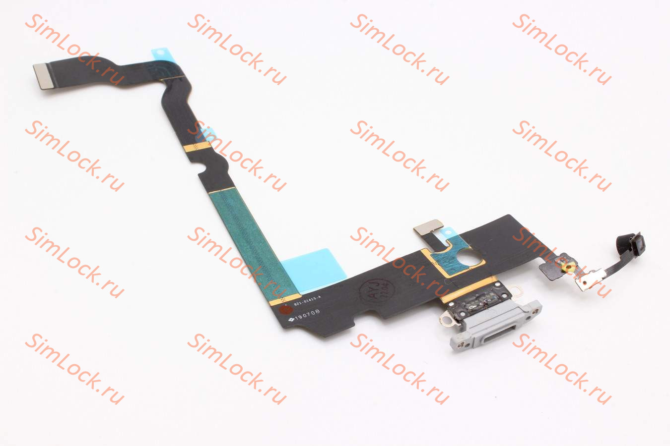 Шлейф iPhone XS Max с разъемом зарядки, белый, К-2