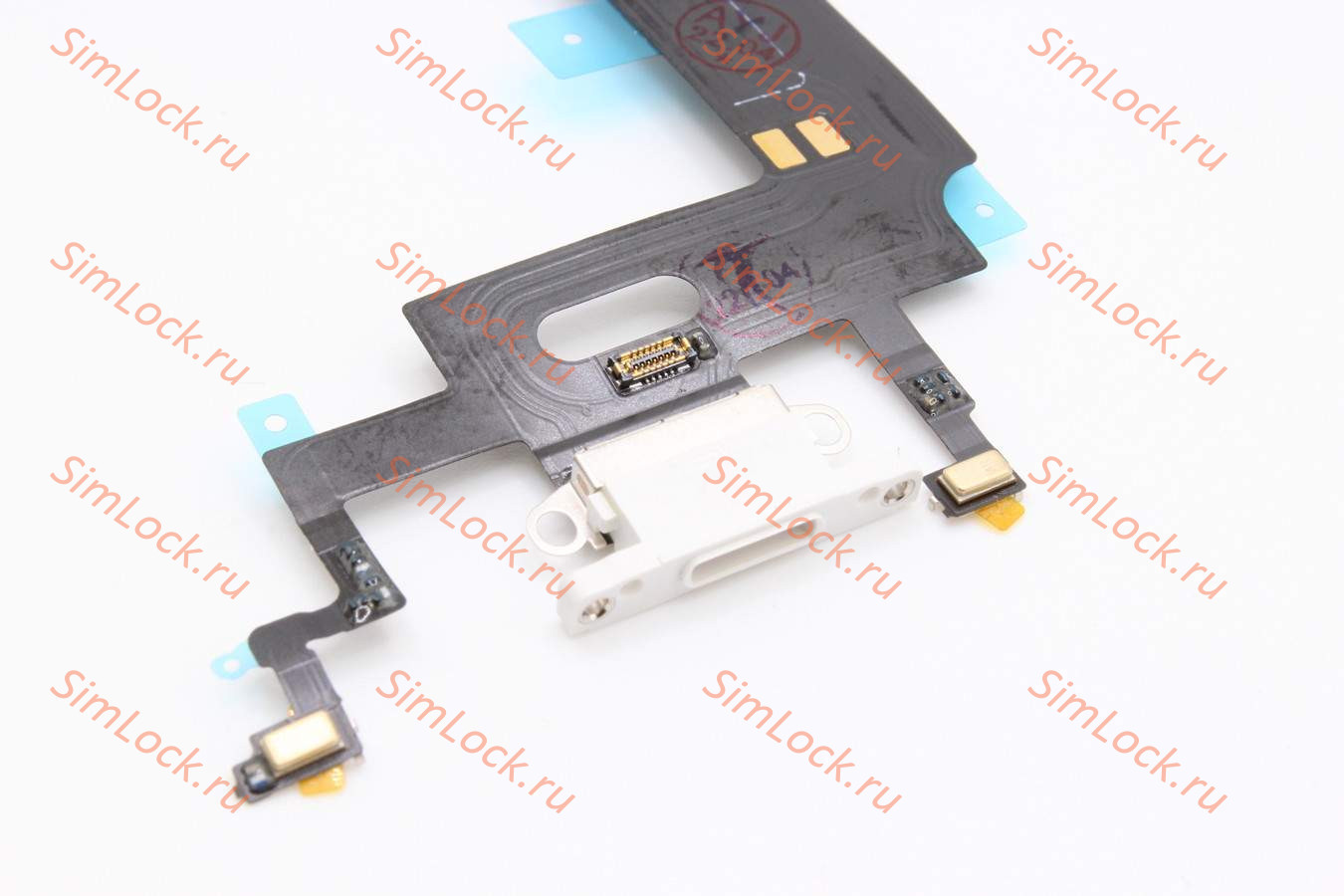 Шлейф iPhone XR с разъемом зарядки, 100% IC, белый, К-1