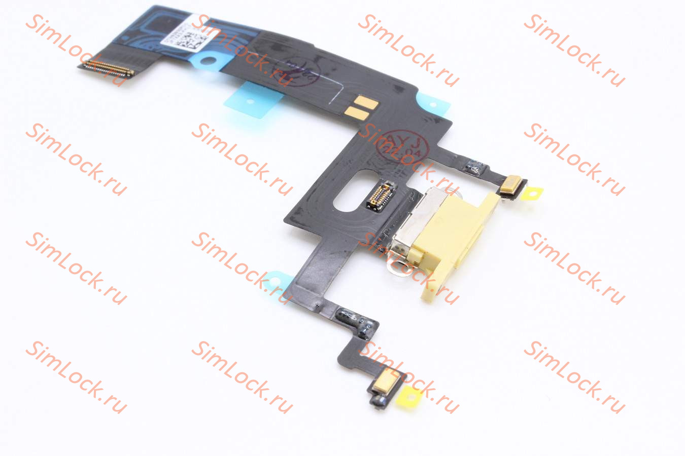 Шлейф iPhone XR с разъемом зарядки, 100% IC, желтый, К-1