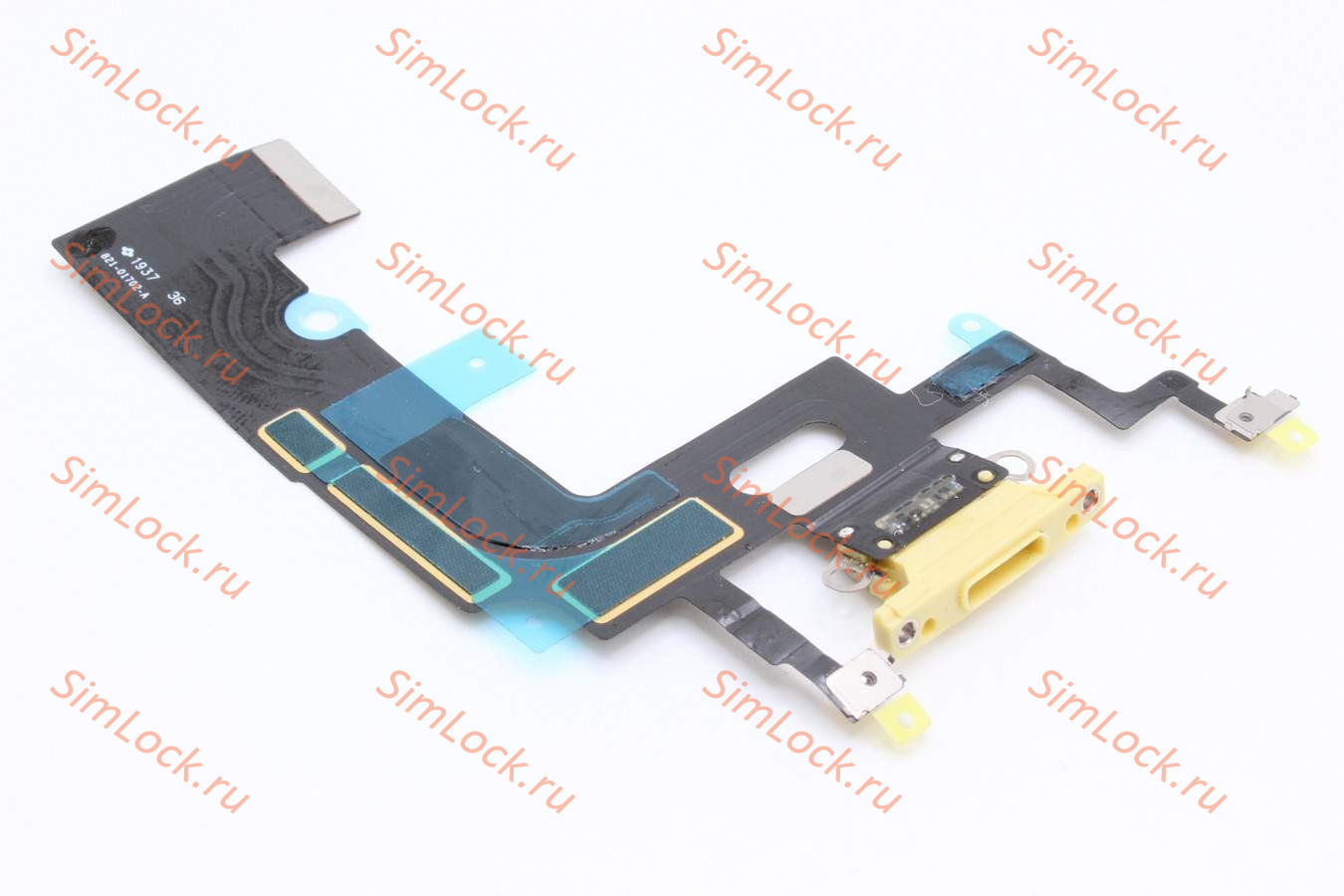 Шлейф iPhone XR с разъемом зарядки, 100% IC, желтый, К-1