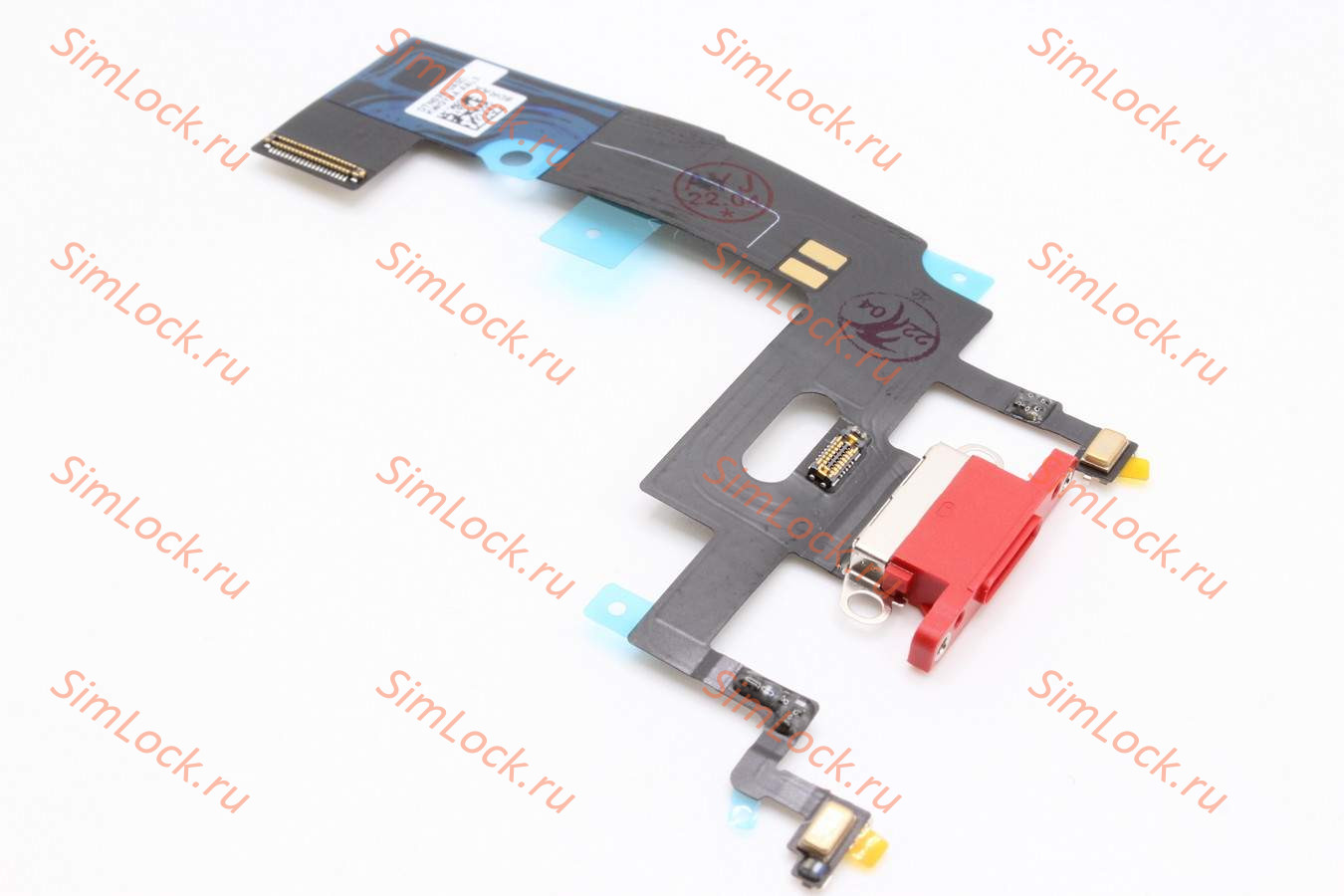 Шлейф iPhone XR с разъемом зарядки, 100% IC, красный, К-1