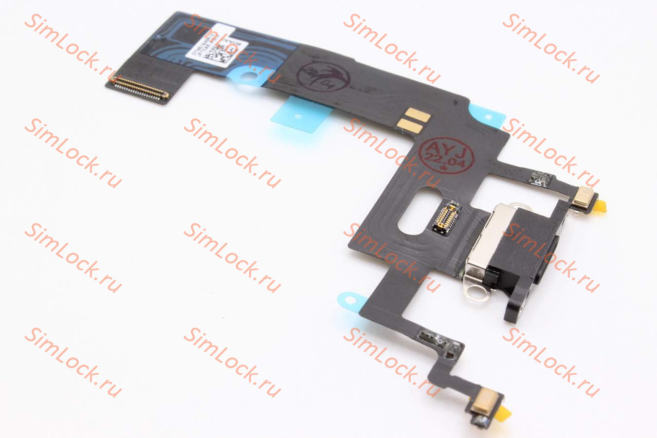 Шлейф iPhone XR с разъемом зарядки, 100% IC, черный, К-1