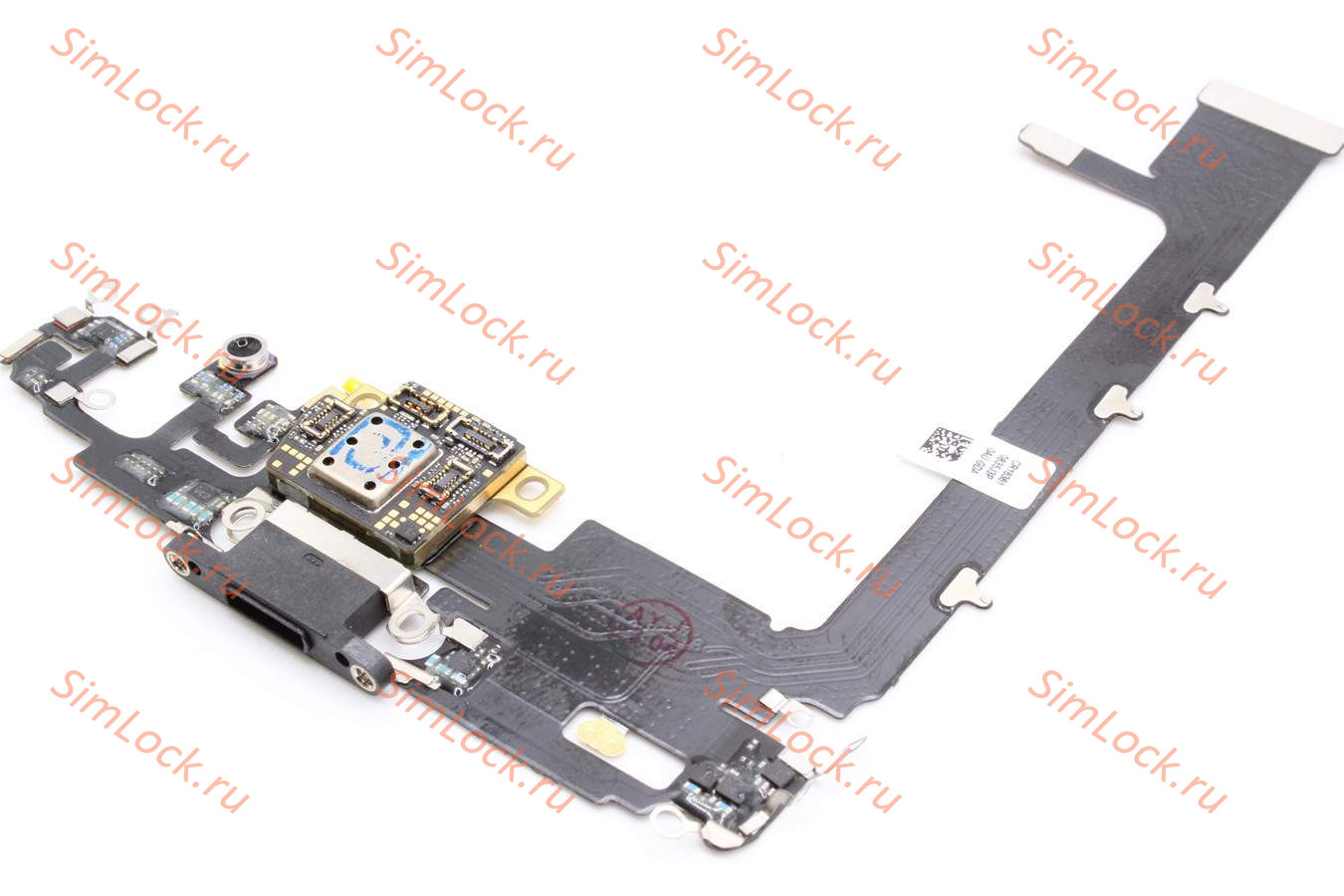 Шлейф iPhone 11 Pro Max с разъемом зарядки, черный, К-2