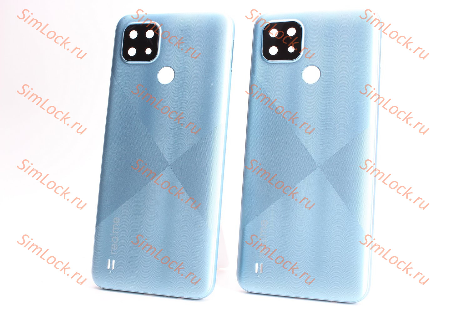 Задняя крышка Realme C21 (RMX3201), голубой, К-2