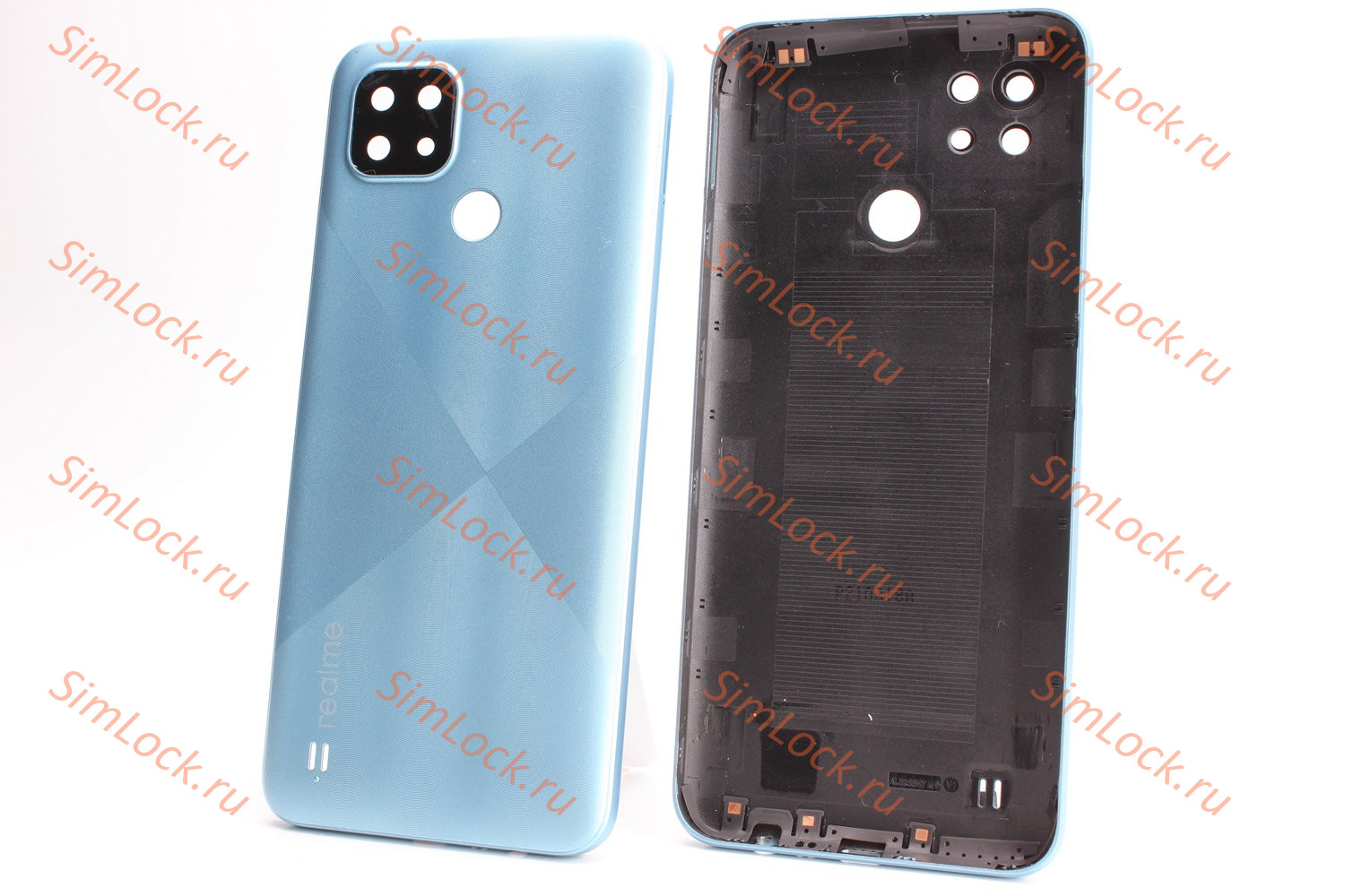 Задняя крышка Realme C21 (RMX3201), голубой, К-2