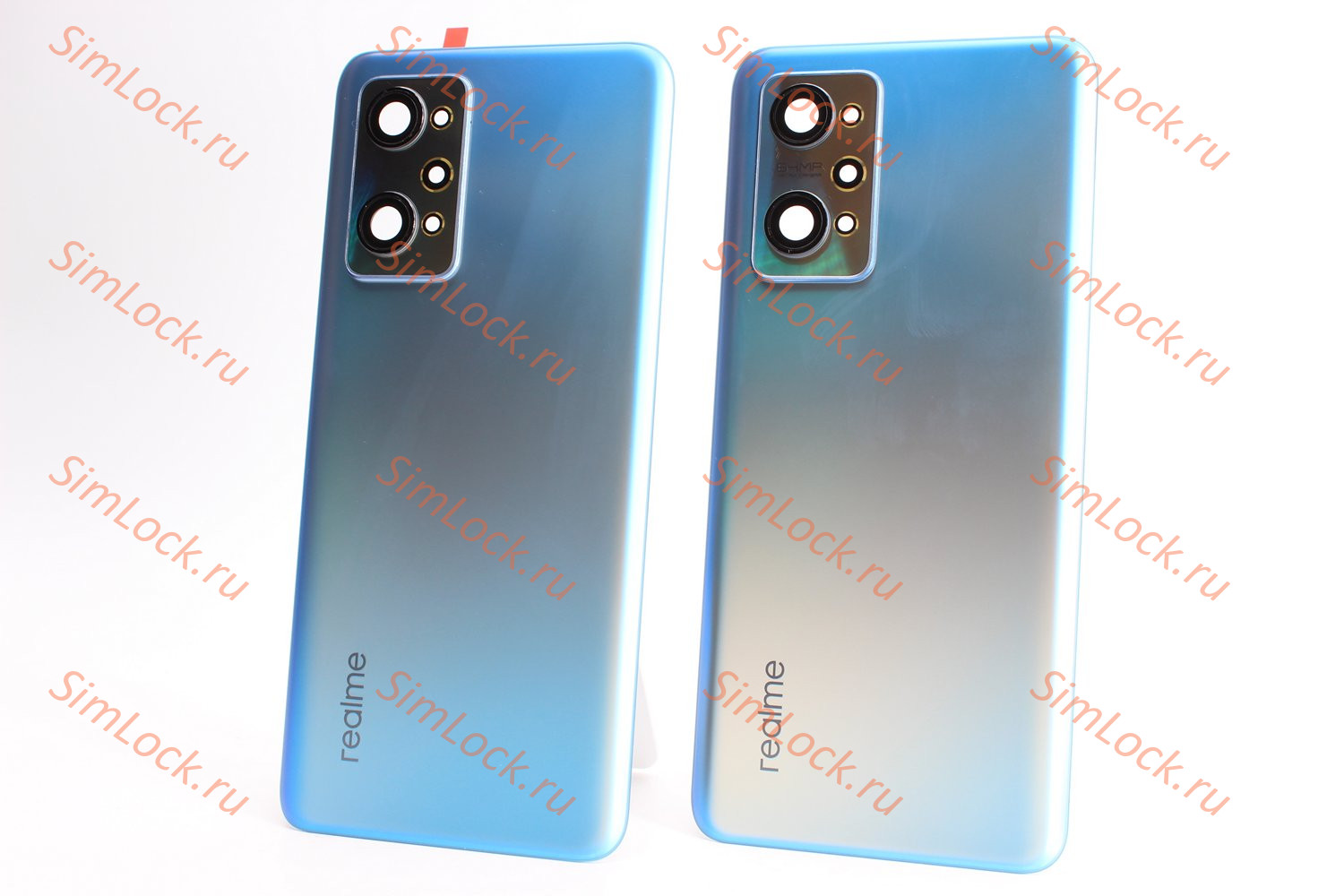 Задняя крышка Realme GT NEO 2 (RMX3370), со стеклом камеры, голубой, оригинал