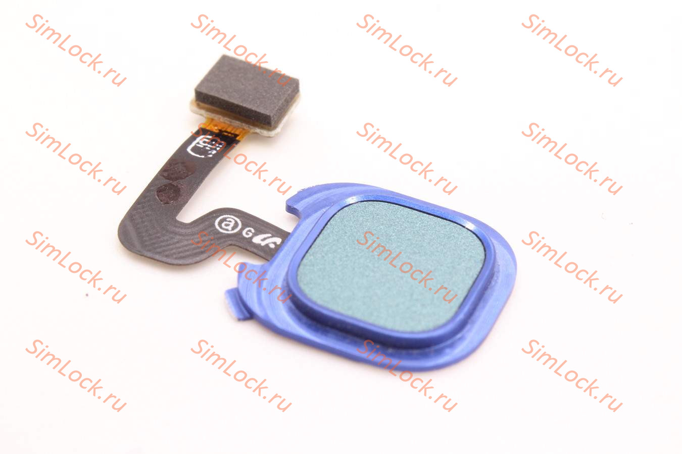 Шлейф со сканером отпечатка Samsung A920, Galaxy A9, синий, оригинал, снятый с нового телефона