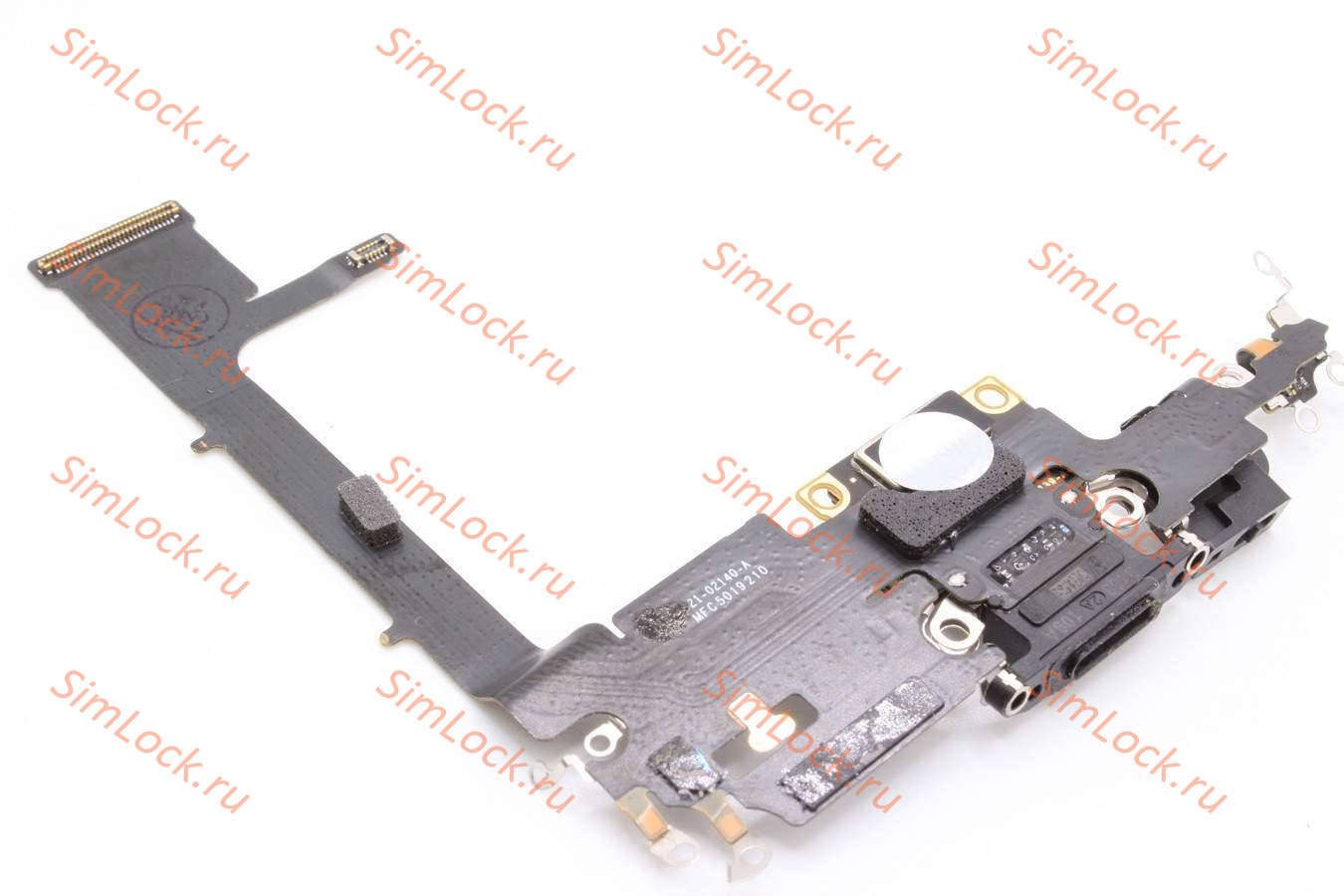 Шлейф iPhone 11 Pro с разъемом зарядки, черный, оригинал, с разбора