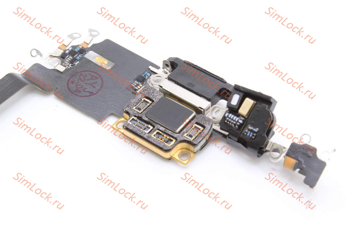 Шлейф iPhone 11 Pro с разъемом зарядки, черный, оригинал, с разбора