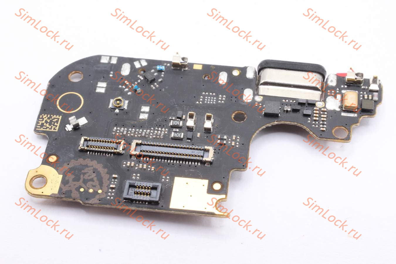 Нижняя плата (шлейф) Xiaomi Mi 10 Lite, с разъемом зарядки и считывателем SIM, К-1