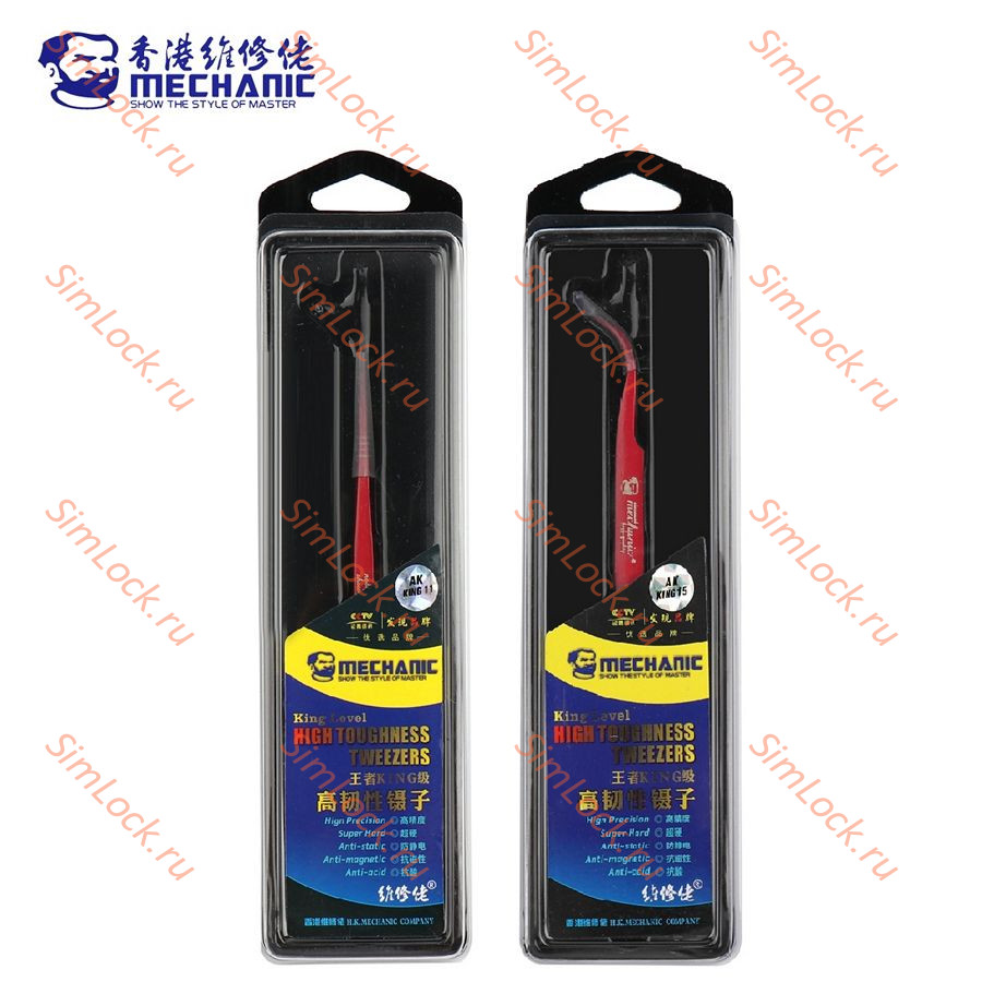Пинцет Mechanic KING-11, прямой, зеленый