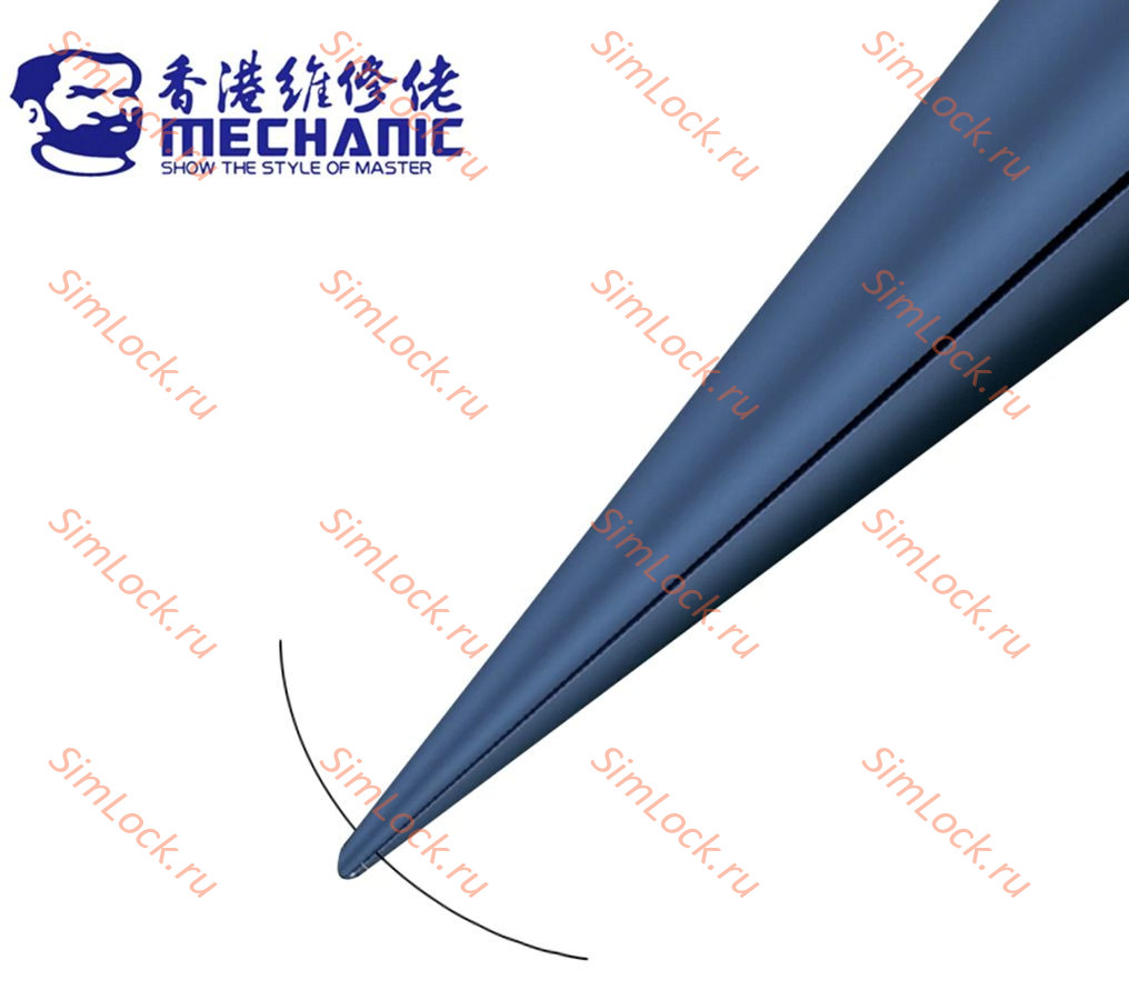 Пинцет Mechanic TI-15, титановый, изогнутый