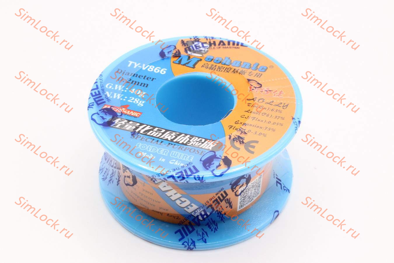 Припой в проволоке Mechanic TY-V866 (0.2 мм, 40 г, 183 C)