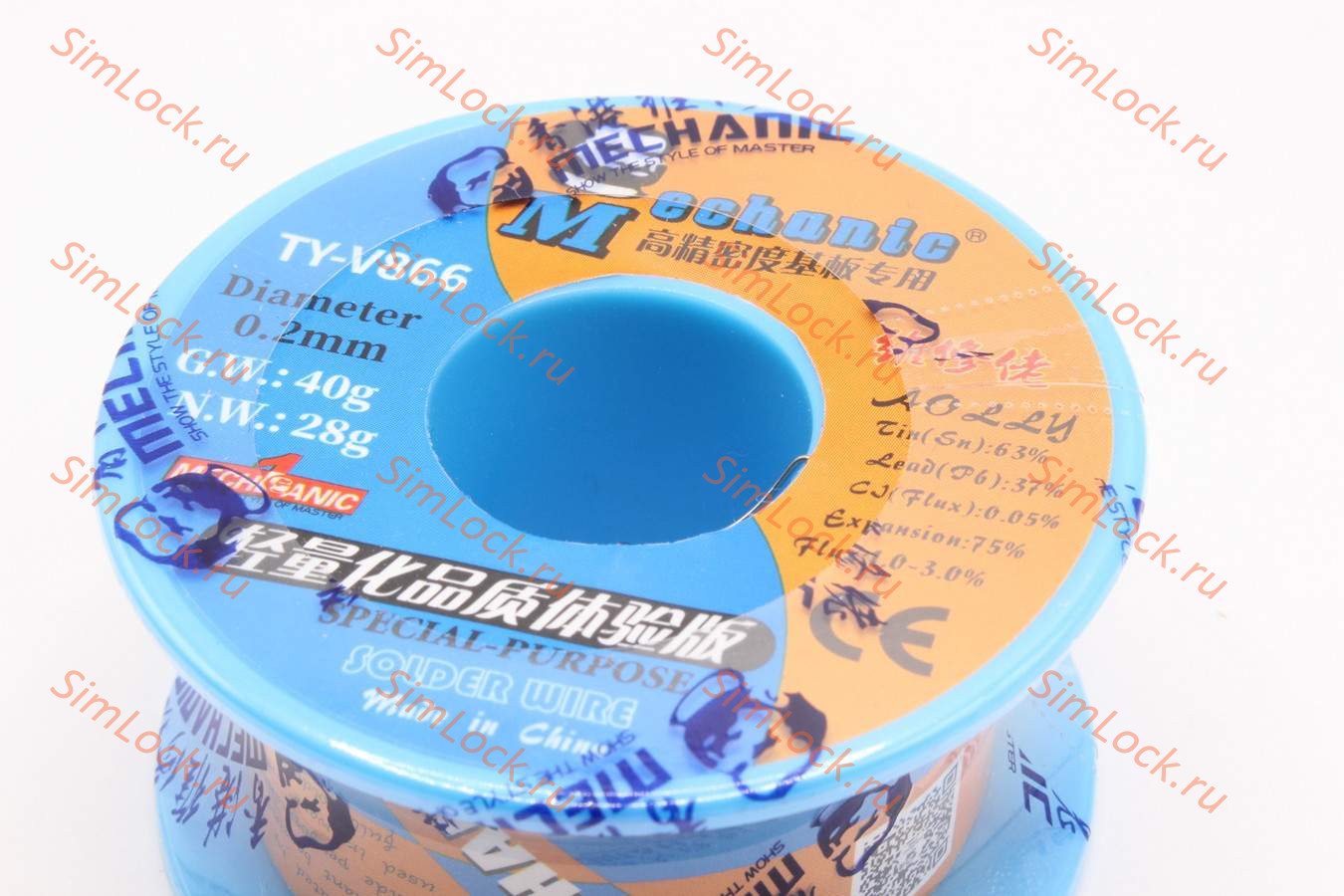 Припой в проволоке Mechanic TY-V866 (0.2 мм, 40 г, 183 C)