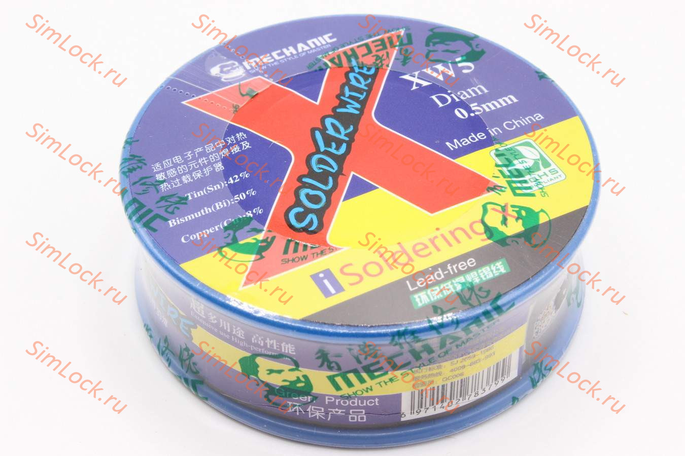 Припой в проволоке Mechanic XW5 (0.5 мм, 30 г, 138 C, низкотемпературный)