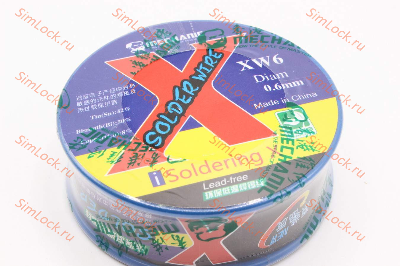 Припой в проволоке Mechanic XW6 (0.6 мм, 30 г, 138 C, низкотемпературный)