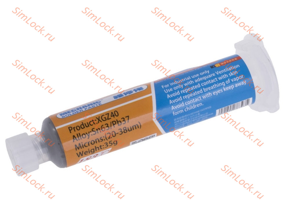 Паяльная паста Mechanic XGZ40 (35 г, 183 С)