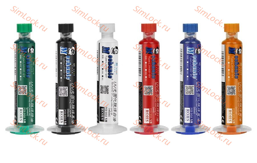 Паяльная маска Mechanic UVH900, 10 мл, синяя