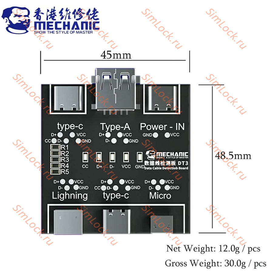 Плата для проверки дата кабелей Mechanic DT3