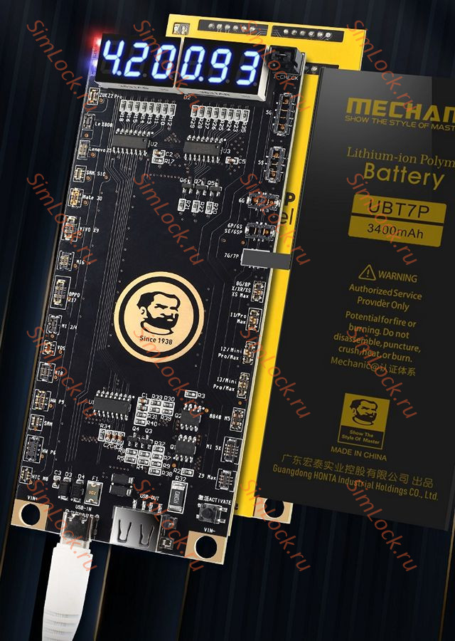 Плата Mechanic BA27 для активации и зарядки аккумуляторов iPhone от 5 до 13 Pro Max и 18 вариантов разъемов для Android