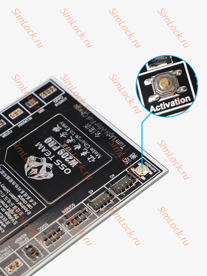 Плата OSS W209 Pro V7 для активации и зарядки аккумуляторов iPhone от 4 до 13 Pro Max и 9 Android разъемов
