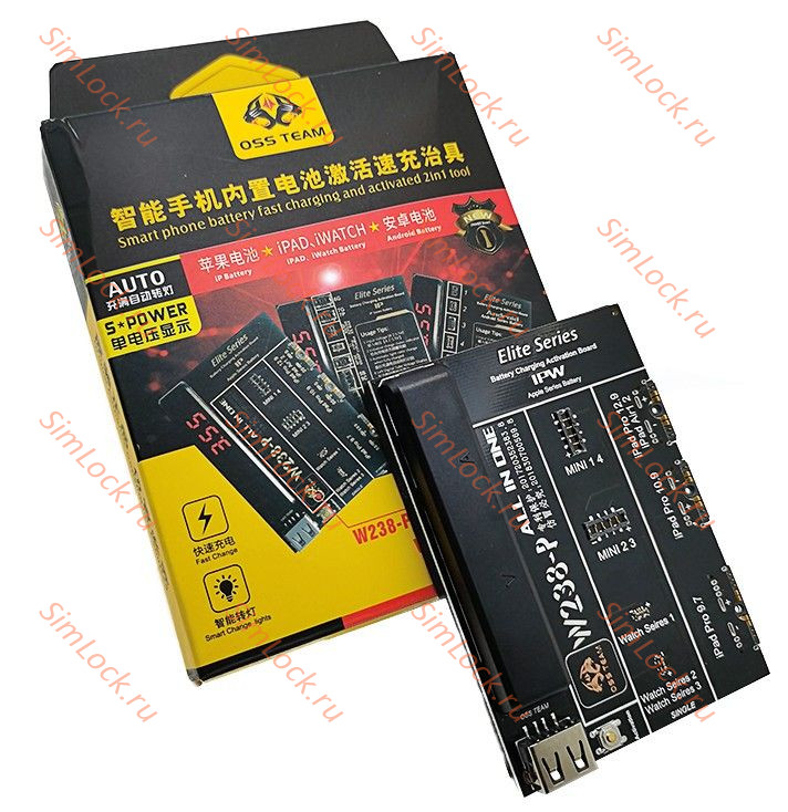 Плата OSS W238-P для активации и зарядки аккумуляторов iPad Mini, Mini 2, Mini 3, Mini 4, Pro 9.7, Pro 10.9, Pro 12.9, Air, Air 2, Apple Watch Series 1, 2, 3