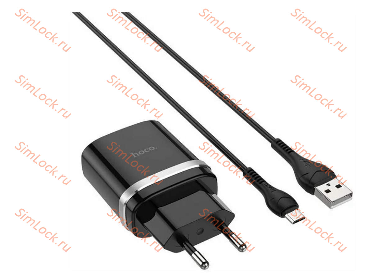 СЗУ HOCO C12Q Smart, 3A, черный, 18W, QC3.0 / QC2.0 + кабель Type-C
