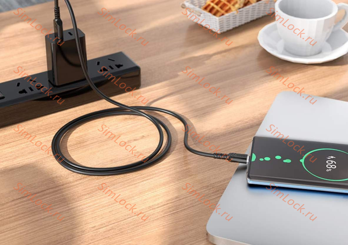 Кабель USB - Type-C HOCO X62, 5A, 100см, черный