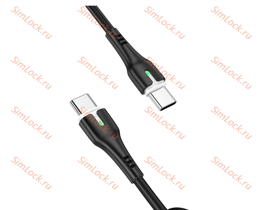 Кабель Type-C - Type-C HOCO X45, 3A, 60W, 100см, черный