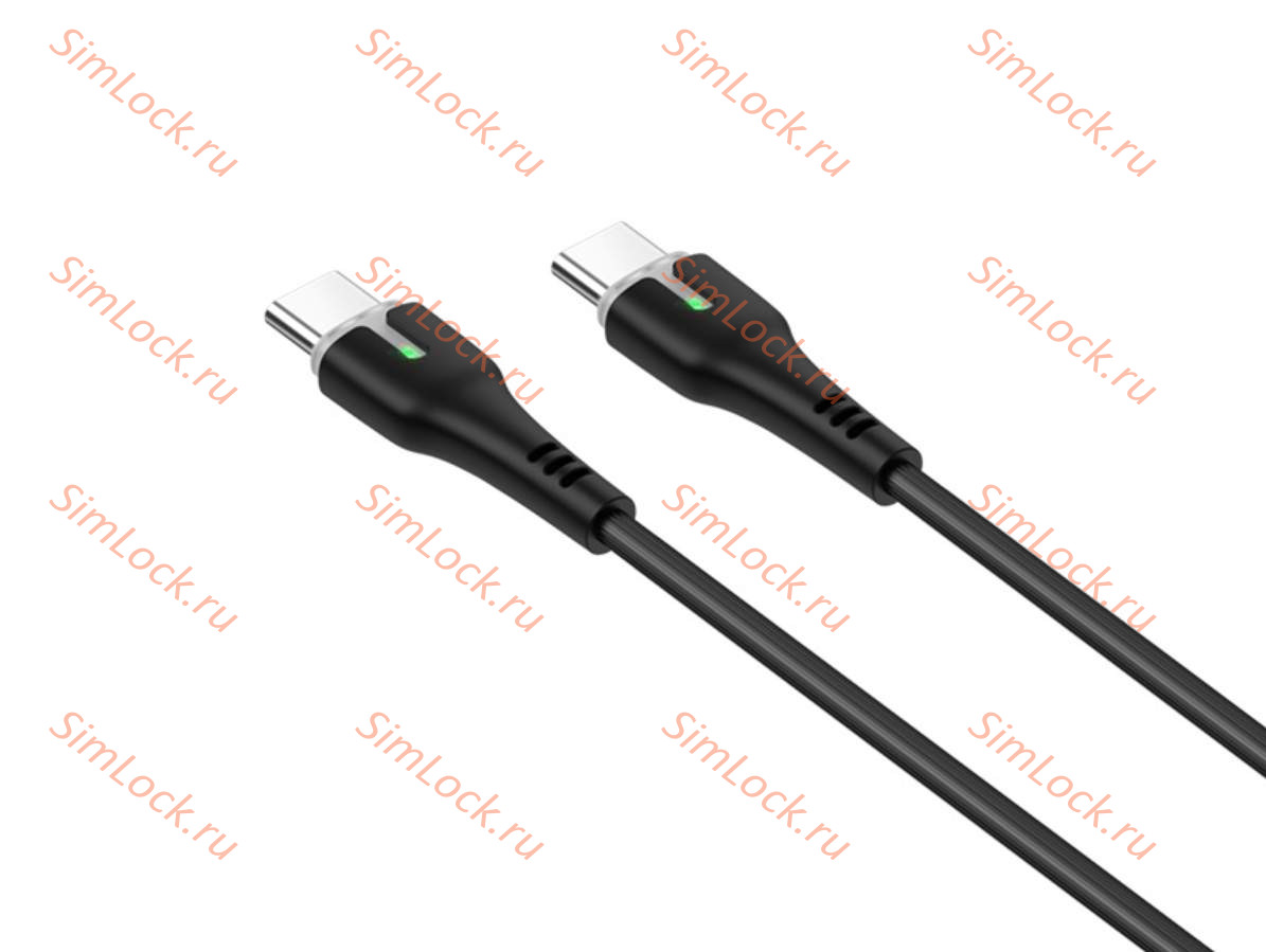 Кабель Type-C - Type-C HOCO X45, 3A, 60W, 180см, черный