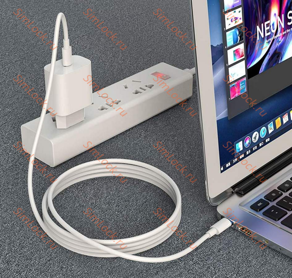 Кабель Type-C - Type-C HOCO X51, 5А, 100W, 100см, белый