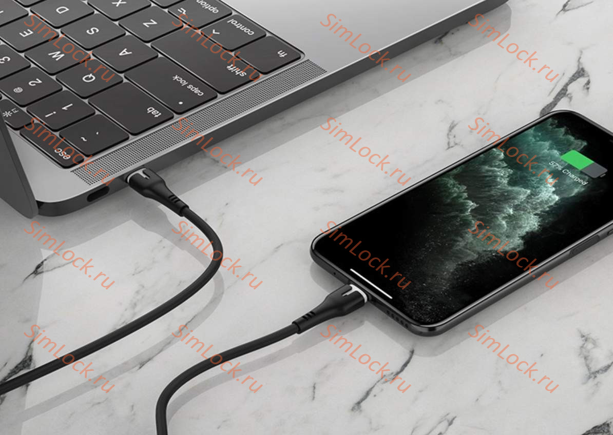 Кабель Type-C - Lightning HOCO X45 PD, 100см, черный