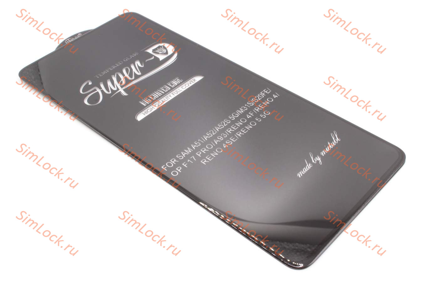 Защитное стекло Samsung A515F Galaxy A51, A52, A53, M31S, S20 FE, черное, MTB Super-D