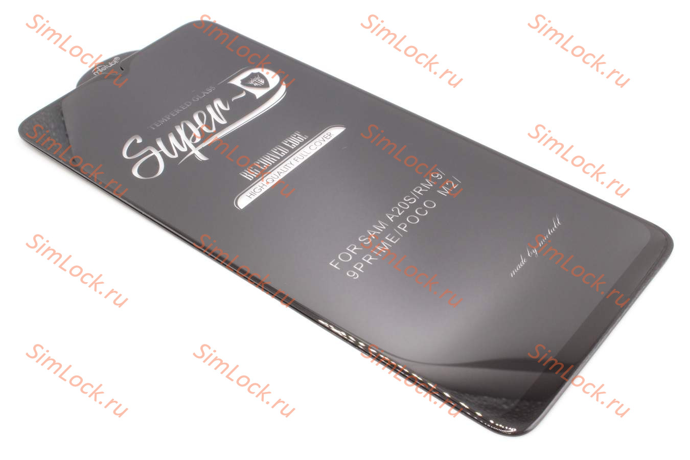 Защитное стекло Xiaomi Redmi 9, Samsung A20s, черное, MTB Super-D